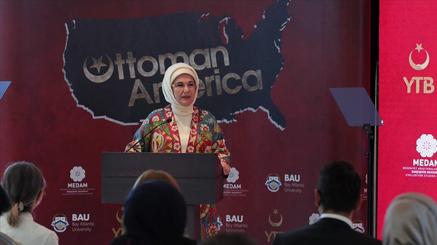 Amerika’daki Türk tarihini aydınlatan 'Osmanlı’nın Amerikası' belgeseli ABD’de Emine Erdoğan’ın katılımıyla tanıtıldı